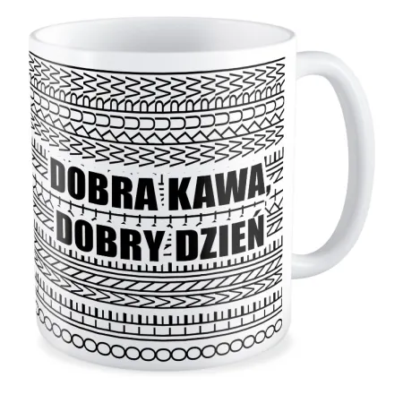 Kubek UKRYTY PRZEKAZ Dobra kawa dobry dzień